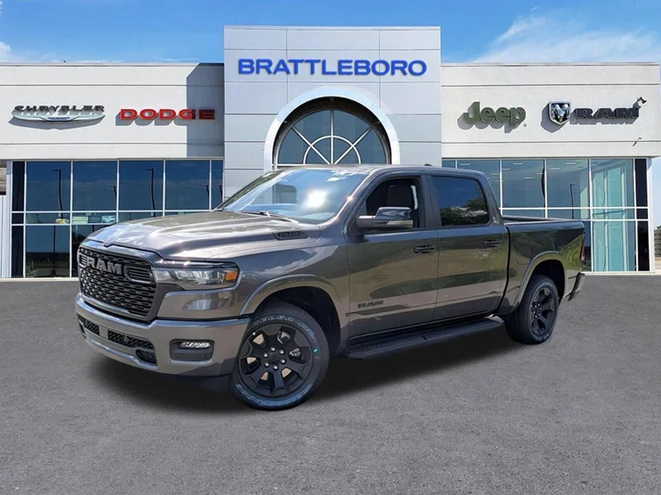 2026 RAM 1500 Big Horn Granite Crystal: One of the best 2026 RAM 1500 models, available at Brattleboro CDJR, Vermont.