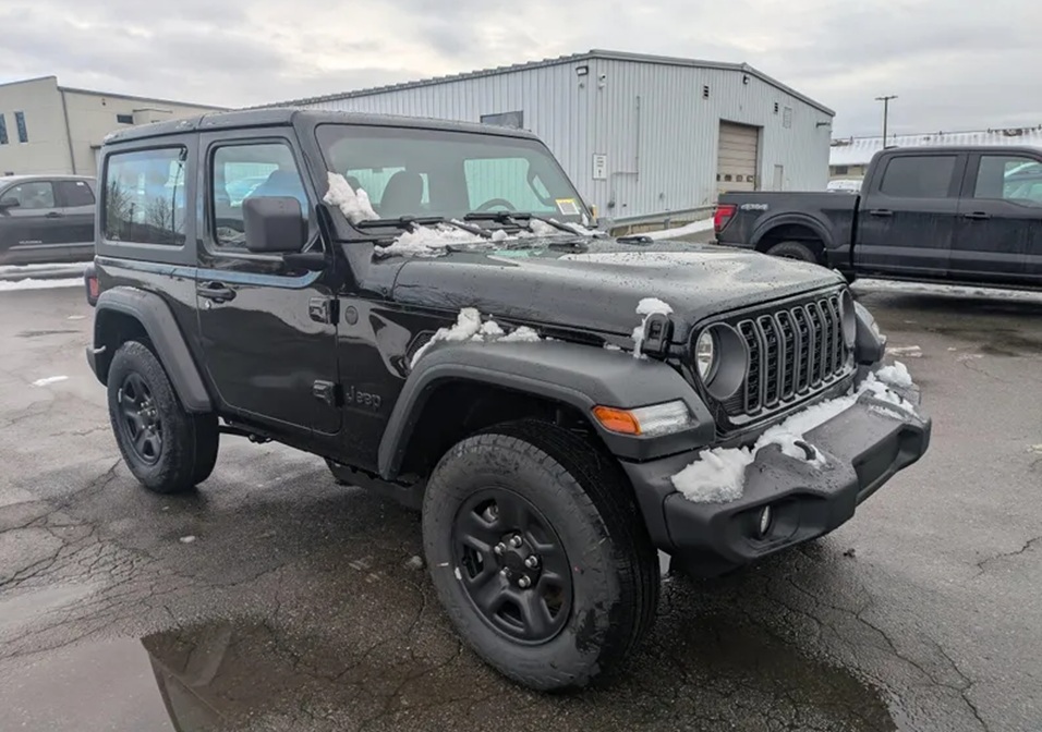 New 2026 Jeep Wrangler 2-door Sport black: One of the best Jeeps for mastering Vermont road conditions. Available now at Brattleboro CDJR.