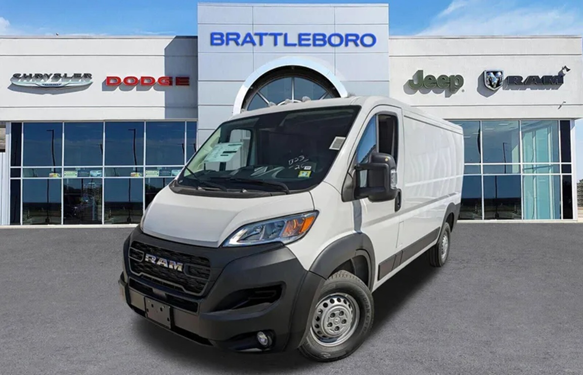 Available Ram ProMaster Cargo Vans in various configurations at Brattleboro CDJR, the leading commercial vehicle dealer in Vermont.