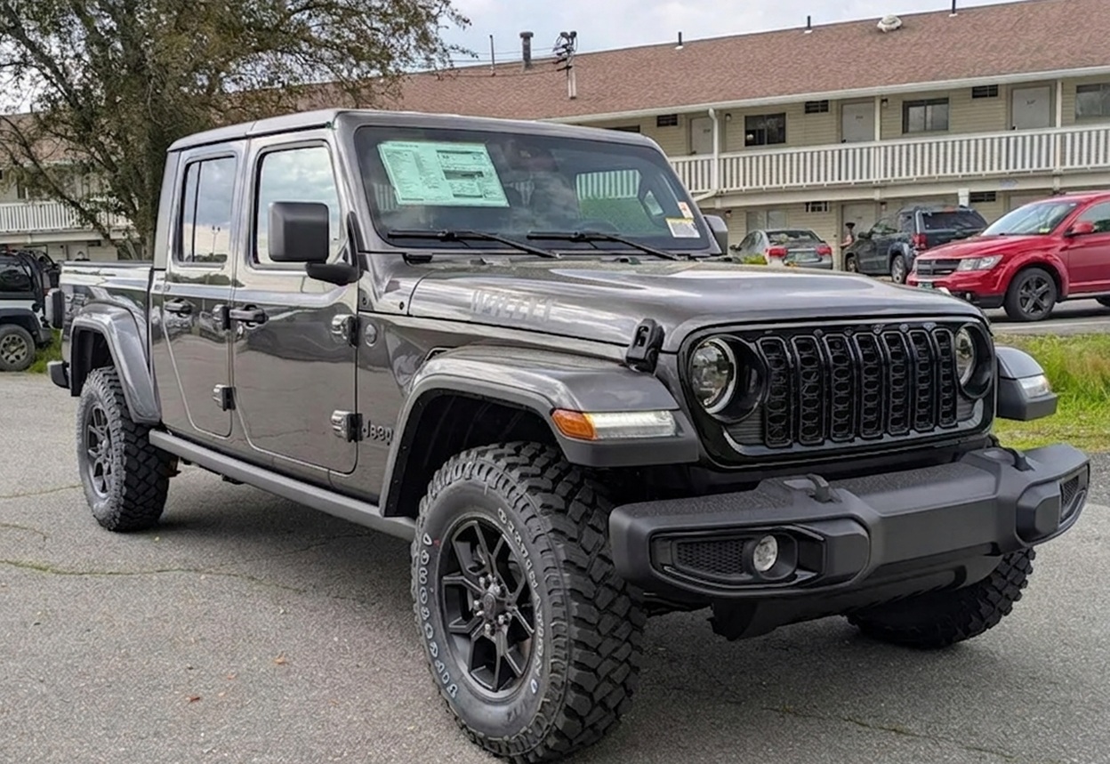 New 2025 Jeep Gladiator Willys 4x4: One of the best Jeep Wrangler & Gladiator options, available right now at Brattleboro CDJR in Vermont.