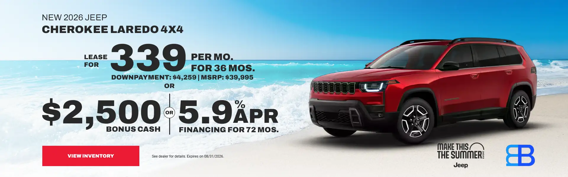 New 2026 Jeep Cherokee Laredo 4x4